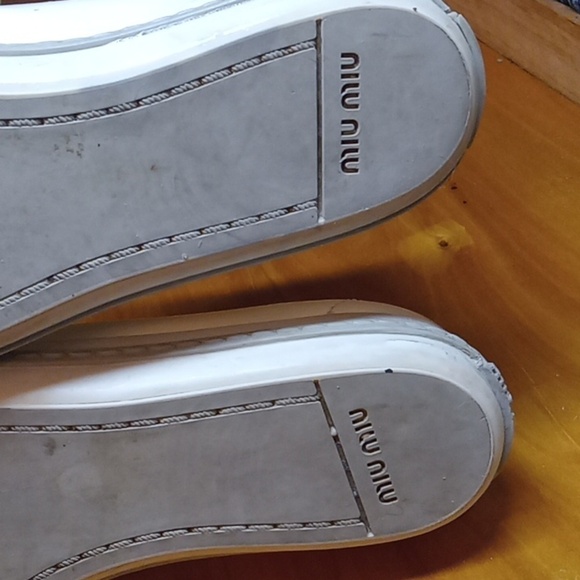 Miu Miu women's patent leather studded toe sneaker size 37.5 - Picture 9 of 12